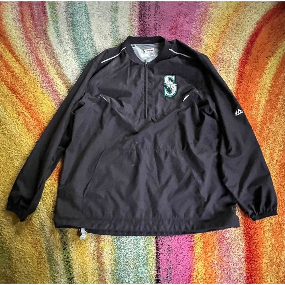 Majestic Seattle Mariners batting practice warm up jacket Mens L